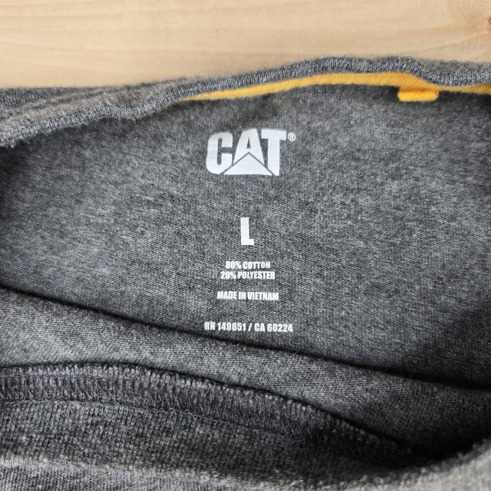 CAT Caterpillar Men's Relaxed Fit T Shirt, Color Gray, Size Large L - Picture 3 of 10